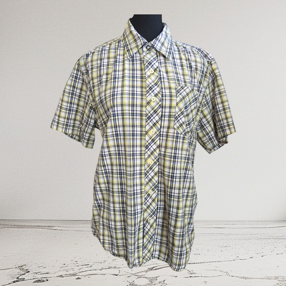 Zoo York Yellow and Black Casual Button Down Shirt Size Med - Picture 1 of 10